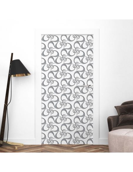 Sticker portes design floral 3D