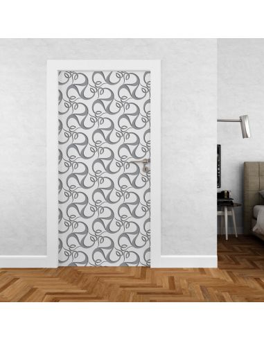 Sticker portes design floral 3D