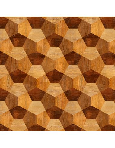 Sticker porte déco design effet 3D bois