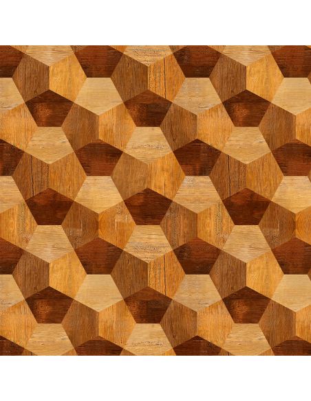 Sticker porte déco design effet 3D bois