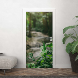 Sticker porte déco nature