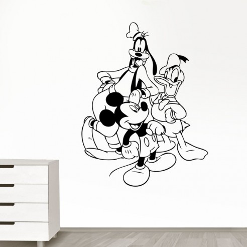 Sticker Mickey, Donald et Pluto