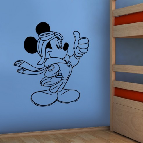 Sticker Mickey aviateur