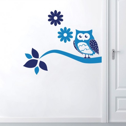 Sticker Hibou 2 couleurs