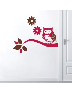 Sticker Hibou 2 couleurs 2