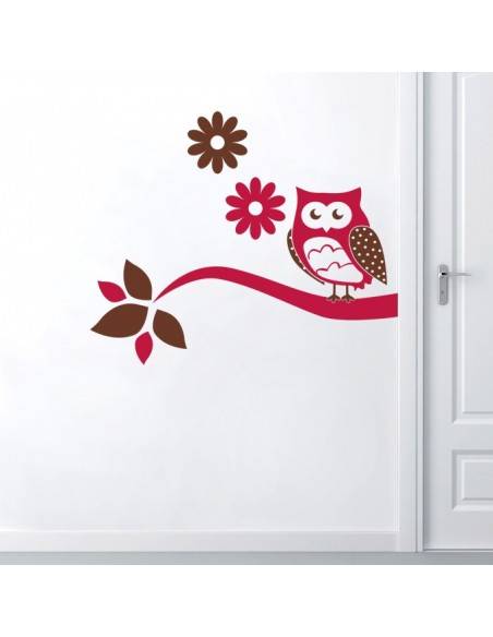 Sticker Hibou 2 couleurs