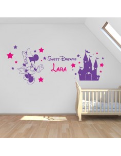 Sticker Minnie château princesse