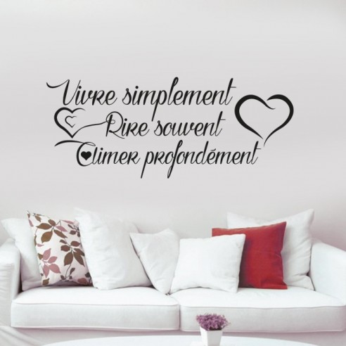 stickers déco vivre simplement