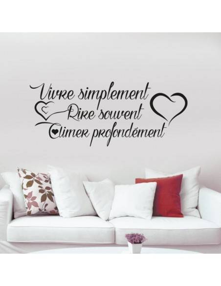 stickers déco vivre simplement