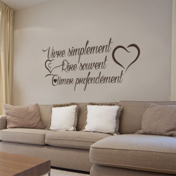 stickers déco vivre simplement