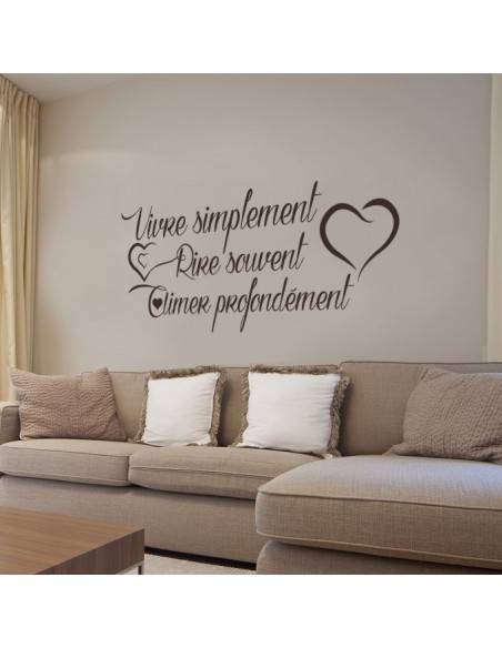 stickers déco vivre simplement