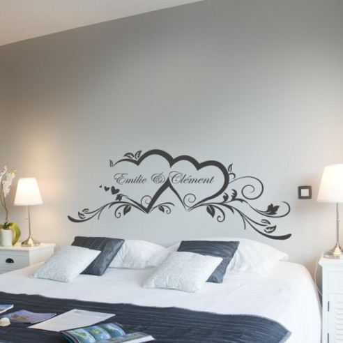 sticker prénoms couple personnalisé