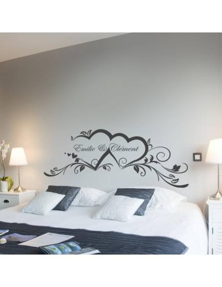 sticker prénoms couple personnalisé