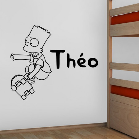 Sticker Bart Simpson personnalisé