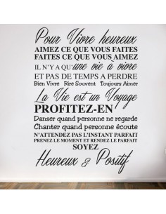 Sticker pour vivre heureux 2