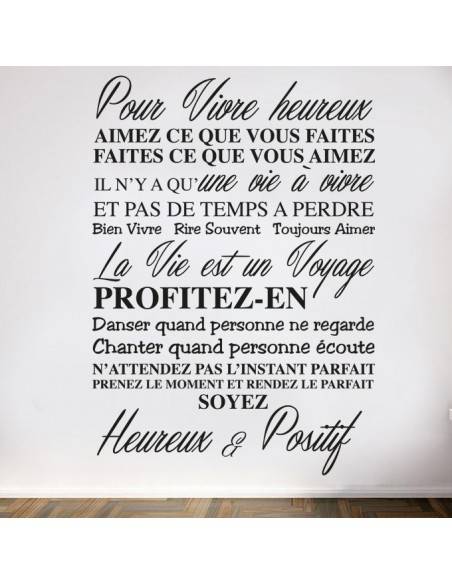 Sticker pour vivre heureux