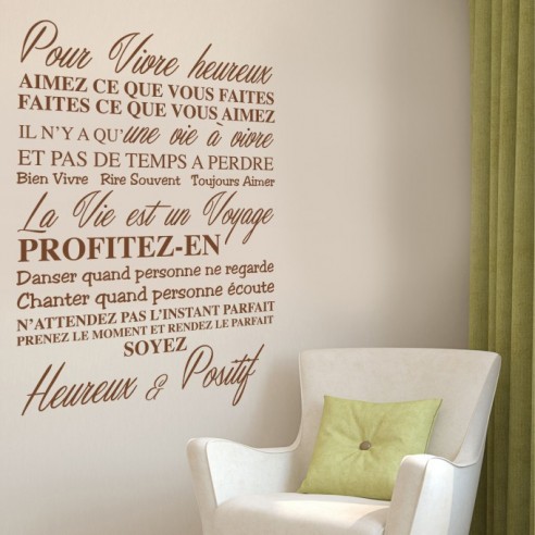 Sticker pour vivre heureux