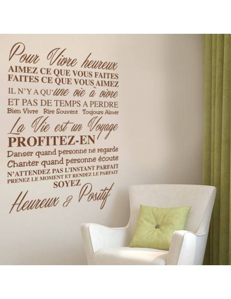 Sticker pour vivre heureux