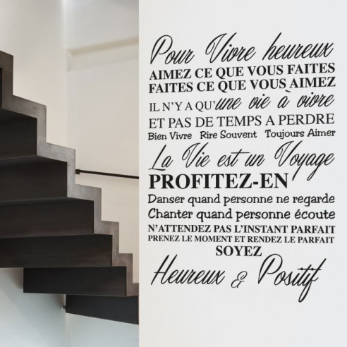 Sticker pour vivre heureux