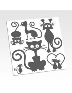 Planche stickers chats