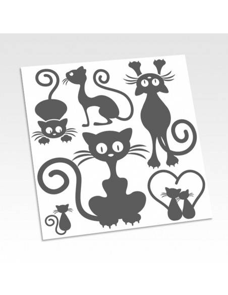 Planche stickers chats