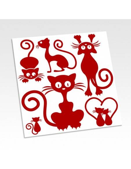 Planche stickers chats