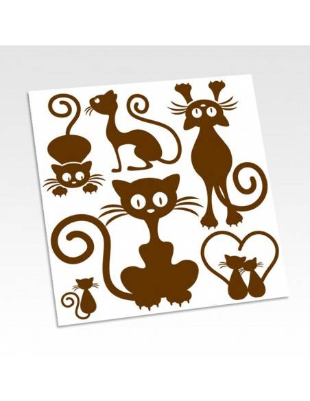 Planche stickers chats