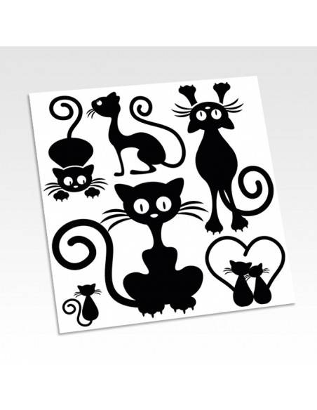 Planche stickers chats
