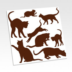 Planche stickers chats