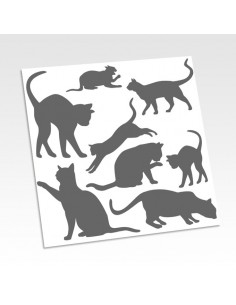 Planche stickers chats