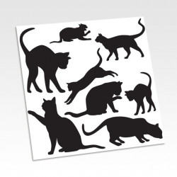 Planche stickers chats