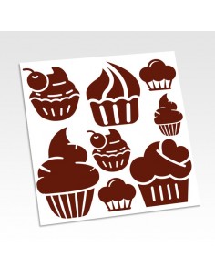Planche stickers cupcake 2