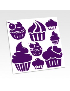 Planche stickers cupcake