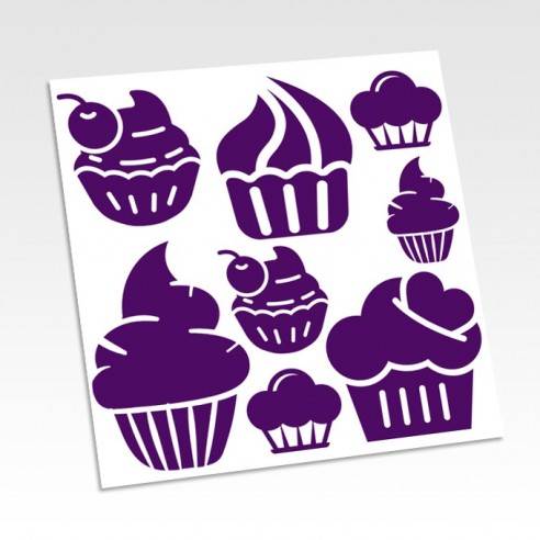 Planche stickers cupcake