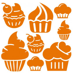 Planche stickers cupcake