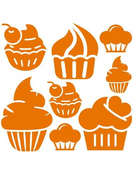 Planche stickers cupcake