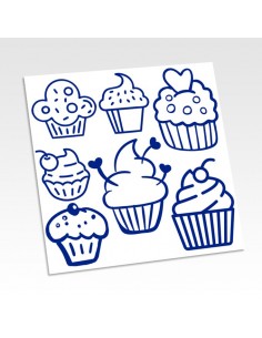Planche stickers cupcakes