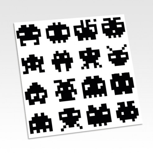 Planche stickers pixel art