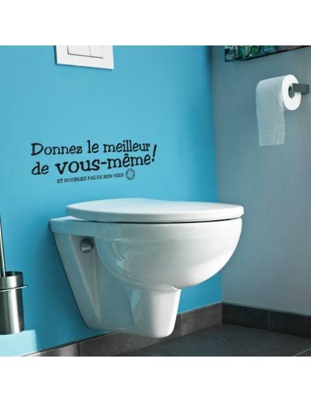 Sticker citation toilettes