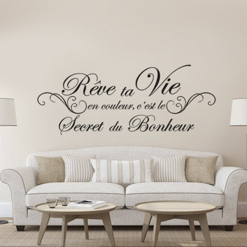 Sticker rêve ta vie en couleur