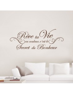 Sticker rêve ta vie en couleur