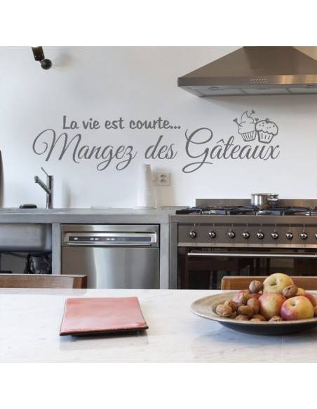 Sticker citation la vie est courte