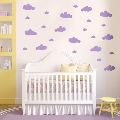 Planche stickers nuages