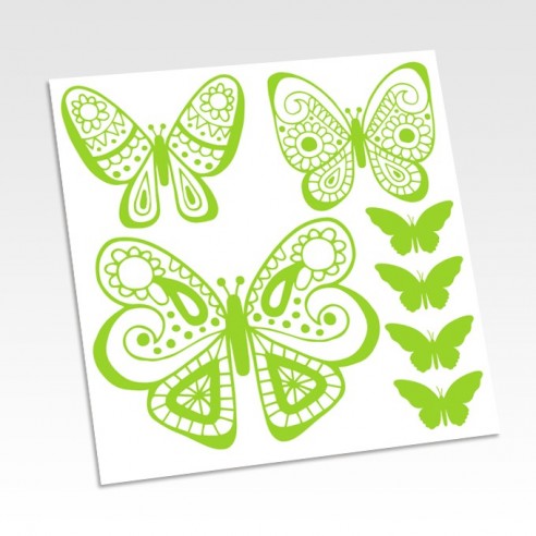 Planche de stickers papillons