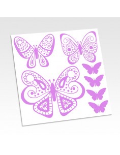 Planche de stickers papillons