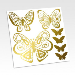 Planche de stickers papillons