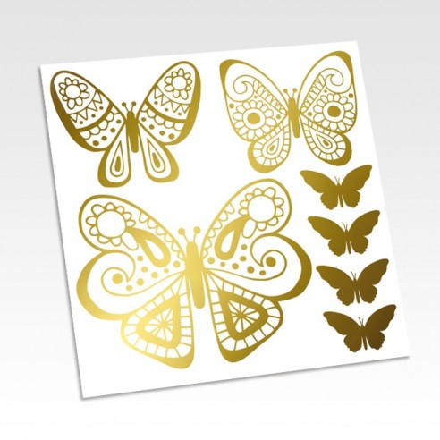 Planche de stickers papillons