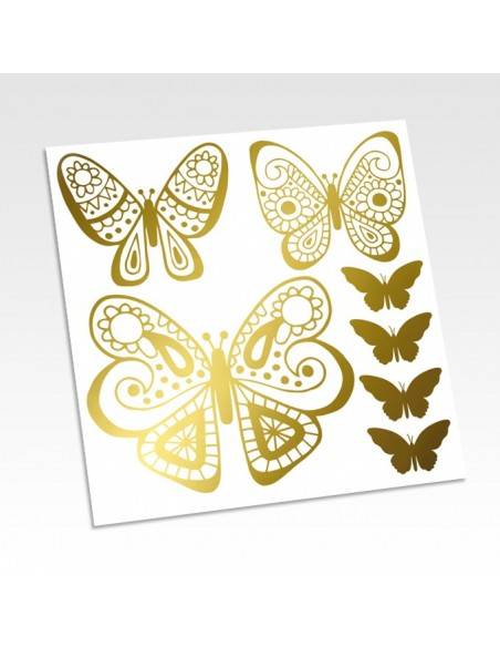 Planche de stickers papillons