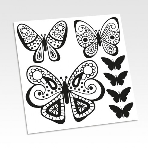 Planche de stickers papillons