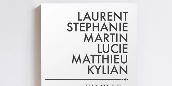 Tableau prénom personnalisé